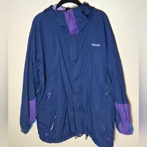 Men's Vintage 90's Patagonia Colorblock Hooded Gorpcore Utility Jacket, Large